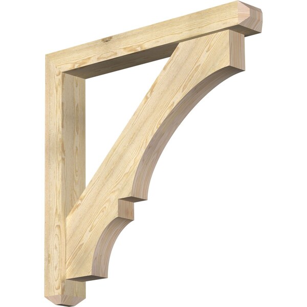 Ekena Millwork Balboa Craftsman Rough Sawn Bracket w/ Offset Brace, Douglas Fir, 6"W x 44"D x 44"H BKT0604X44X44BOA04RDF - main